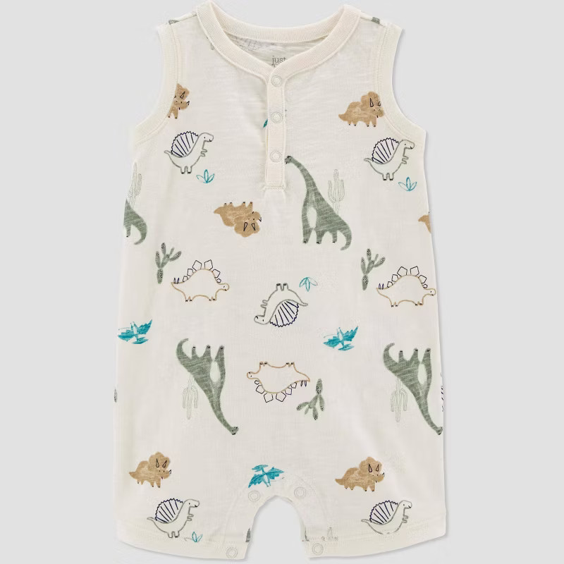 Baby Boys' Dino Romper - Just One You® made by carter's Ivory | Target