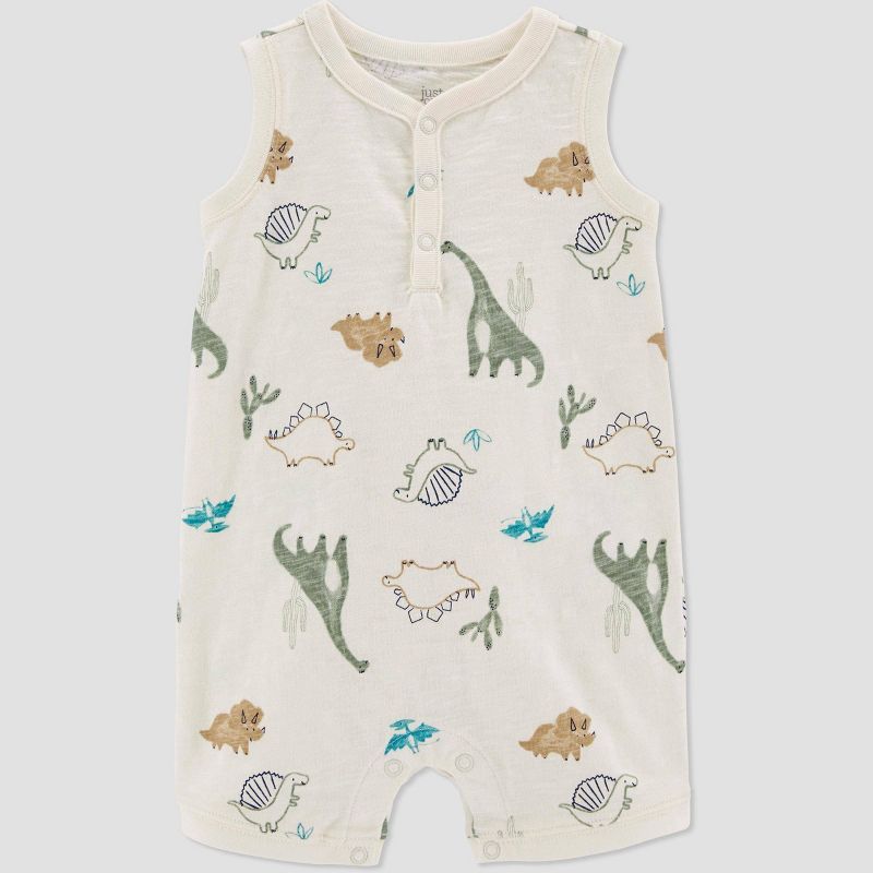 Baby Boys' Dino Romper - Just One You® made by carter's Ivory | Target