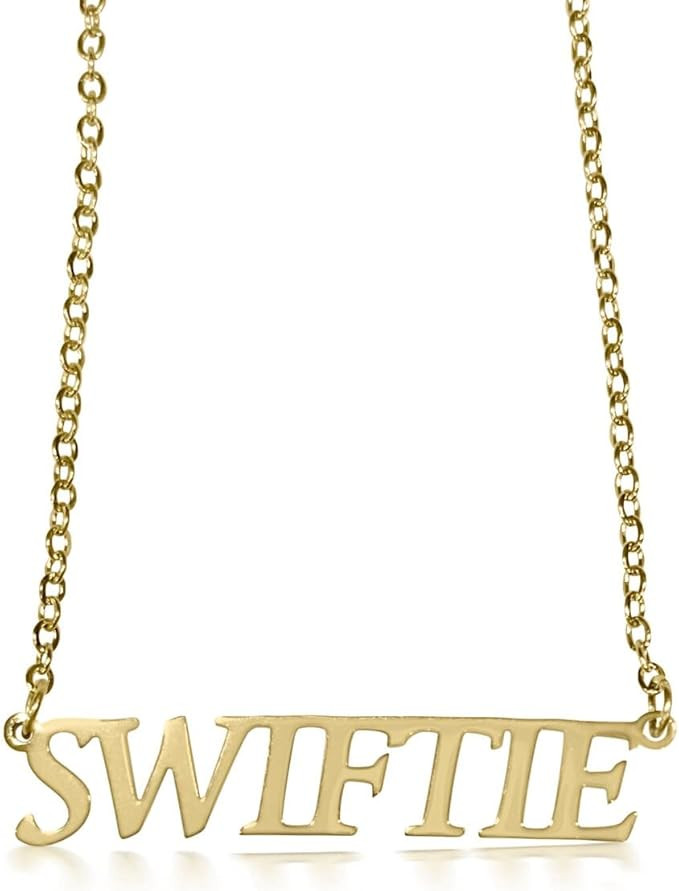 GIG NATIONWIDE SWIFTIE Necklace, Swiftie Necklace Gold & Silver Stainless Steel, Merch | Amazon (US)