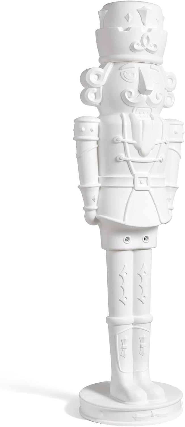 Step2 Nutcracker Prince Holiday DIY Décor, 6-Foot Tall (1.8m) Plastic Statue with Festive Centerpiece Appeal, Indoor/Outdoor, White | Amazon (US)