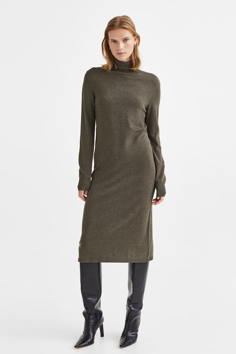Fine-knit Turtleneck Dress | H&M (US + CA)