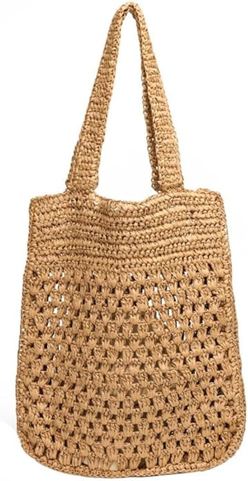 Sac à bandoulière en rotin élégant en paille tissée, sac fourre-tout léger et respirant, sa... | Amazon (CA)