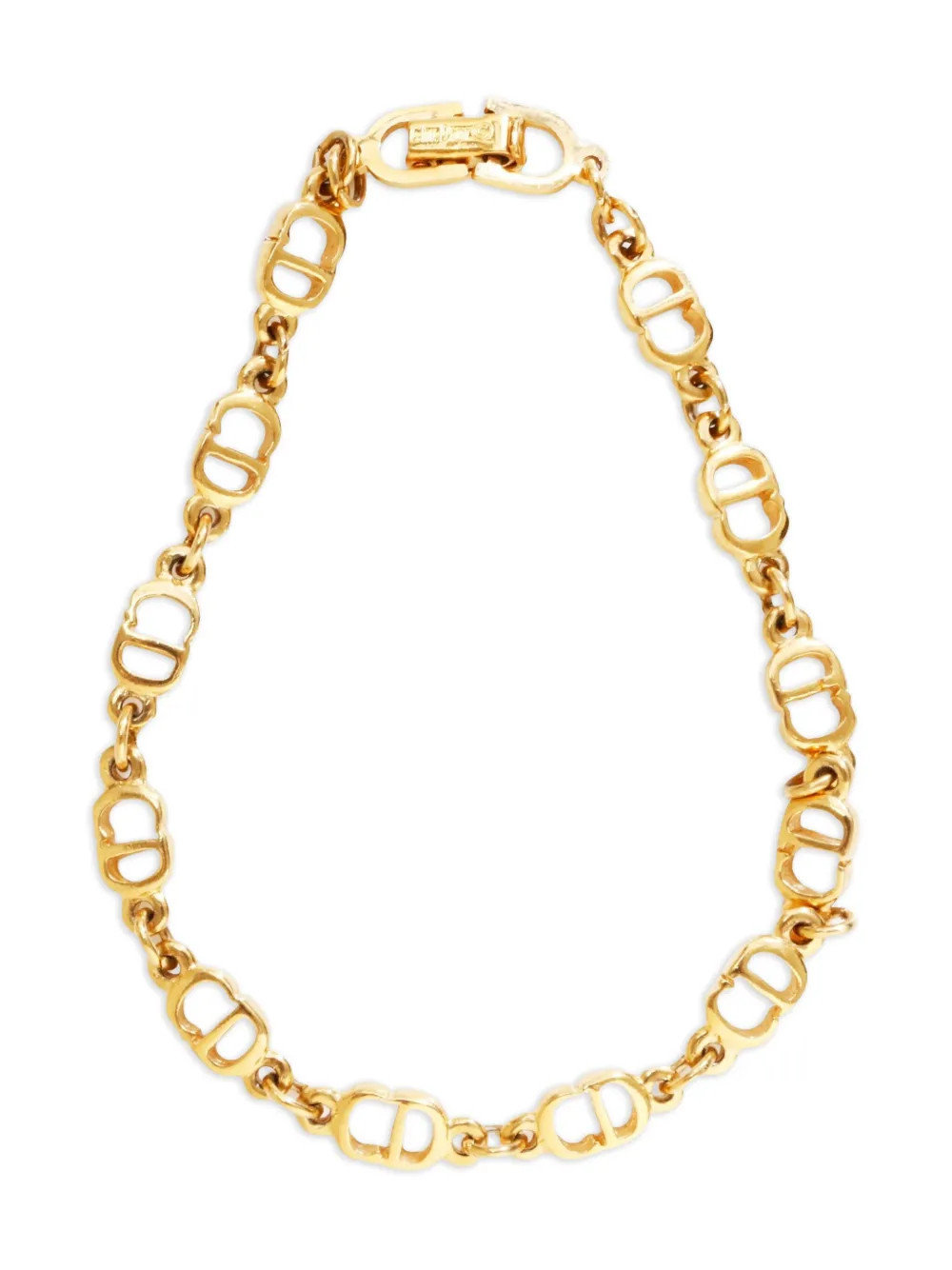 Christian Dior Pre-Owned 1970-1980 CD-logo bracelet - Gold | Farfetch Global