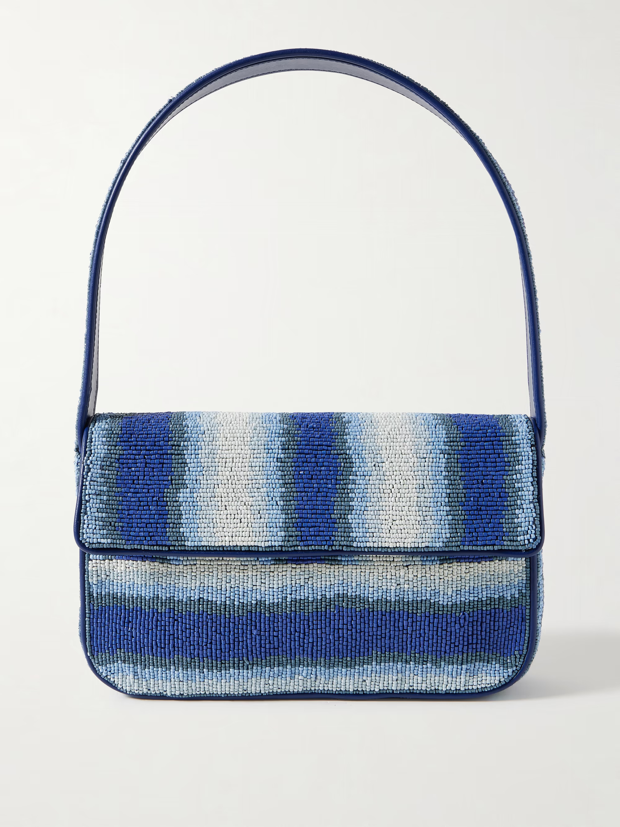 Tommy vegan-trimmed bead-embellished embroidered satin shoulder bag | NET-A-PORTER (US)