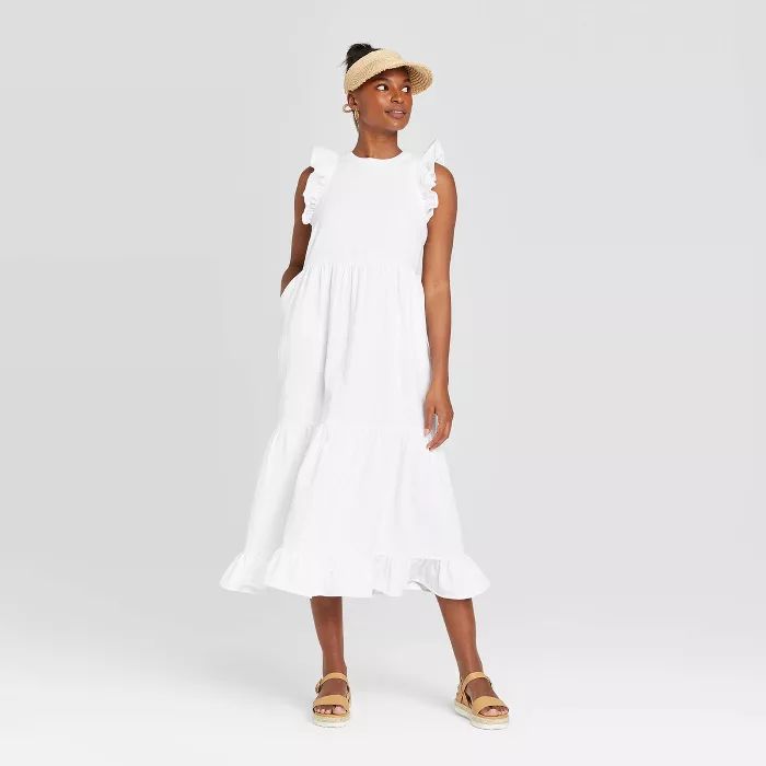 Women's Sleeveless Tiered Ruffle Dress - Universal Thread™ | Target