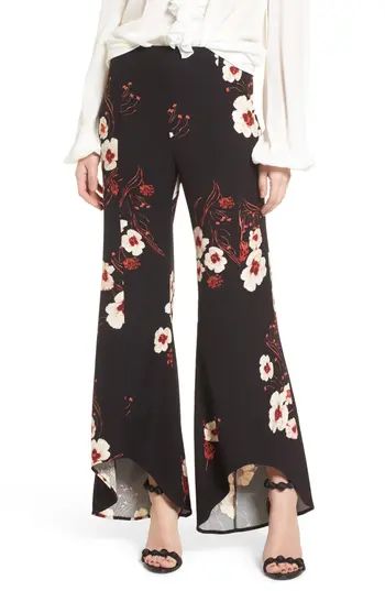 Women's Leith Flare Wide Leg Pants, Size X-Small - Black | Nordstrom