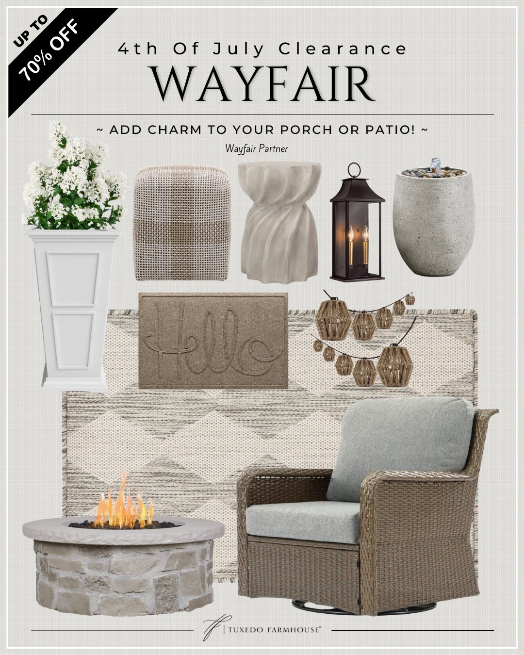 Are you looking for something for your outdoor spaces? @Wayfair is my go to for indoor and outdoor refreshes!

There are many great outdoor items on the @Wayfair Fourth Of July Clearance!  With up to 70% off and fast and free shipping over $35, it’s a great time to refresh your home or outdoor spaces! These limited time deals run through July 6.

#ad #wayfair #wayfairpartner

#LTKSeasonal #LTKHome #LTKSaleAlert