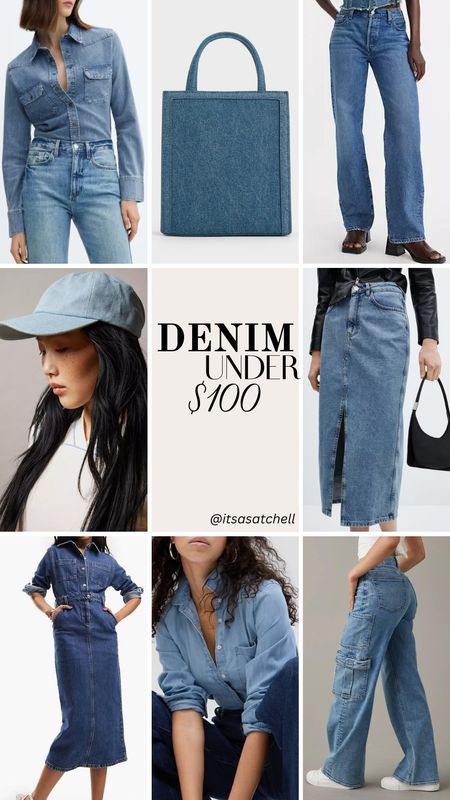 Denim under $100. 

#LTKfindsunder100 #LTKSpringSale #LTKitbag