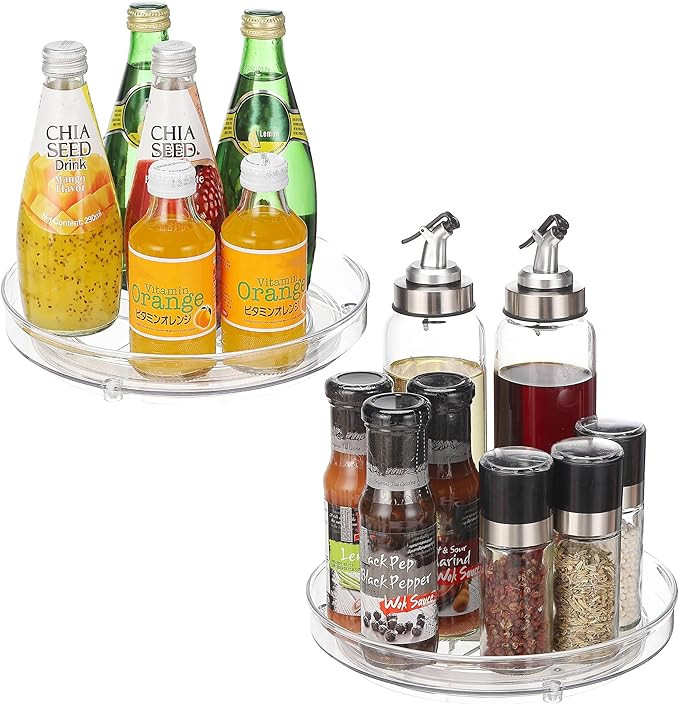 URALFA 9 Inch Lazy Susan Spice Rack Organizer, 360 Degree Rotating Round Lazy Susan Turntable for... | Amazon (US)