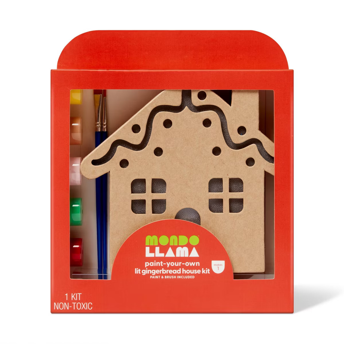 Christmas Craft Lit Paperboard Gingerbread House Kit - Mondo Llama™ | Target