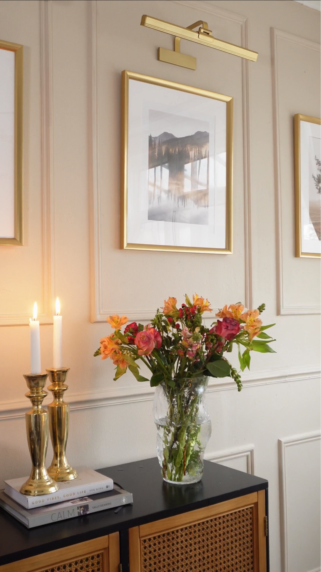 Slow Weekend Flow… Feels so good to be back!
I had a social break as my phone was water damaged. Absolute NIGHTMARE!!! So… I took the time out to ‘not panic’. Not having a phone did have its small perks though… I gave away my time to help out my mum around her home and also poured into myself with some quiet SelfCare moments.

Also… how gorgeous are these flowers by the way? I was gifted them by @bloomandwild 💕 they have got the most gorgeous selection of Autumn flowers and you can use my discount code. (ad Gifted)

🍂 20% off with my code’ AUTUMNRG4’ 🍂
🔗 in my bio ✨

- Striped jumper by @accessorize 
- Turn up jeans @newlook 
- Sideboard @dunelmuk 
- Hold frames @ikeauk 
- Nature prints @desenio 

#autumnflowers #autumnbouquet #homedecor #homestylinginspo #modernclassicinterior #featurewall #homeinspo

#LTKhome #LTKeurope #LTKuk