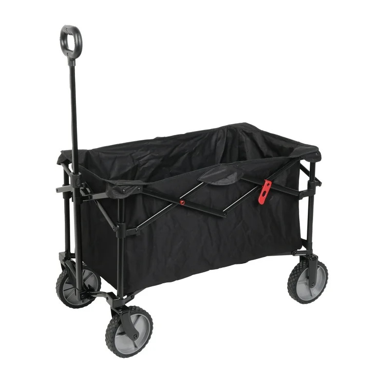 Ozark Trail Multi-Purpose Big Bucket Cart, Black Wagon, 24 inches in Height | Walmart (US)