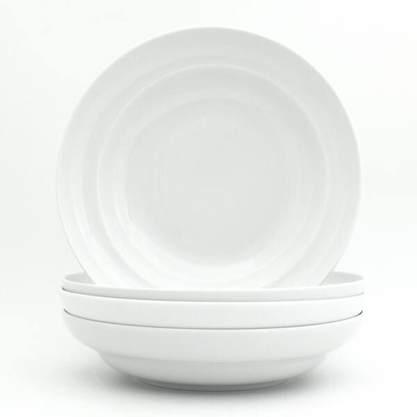 Euro Ceramica White Essential 4 Piece 9" Pasta Bowl Set | Bed Bath & Beyond