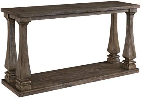 Signature Design by Ashley Mallacar Vintage Sofa Console Table, Weathered Gray | Amazon (US)