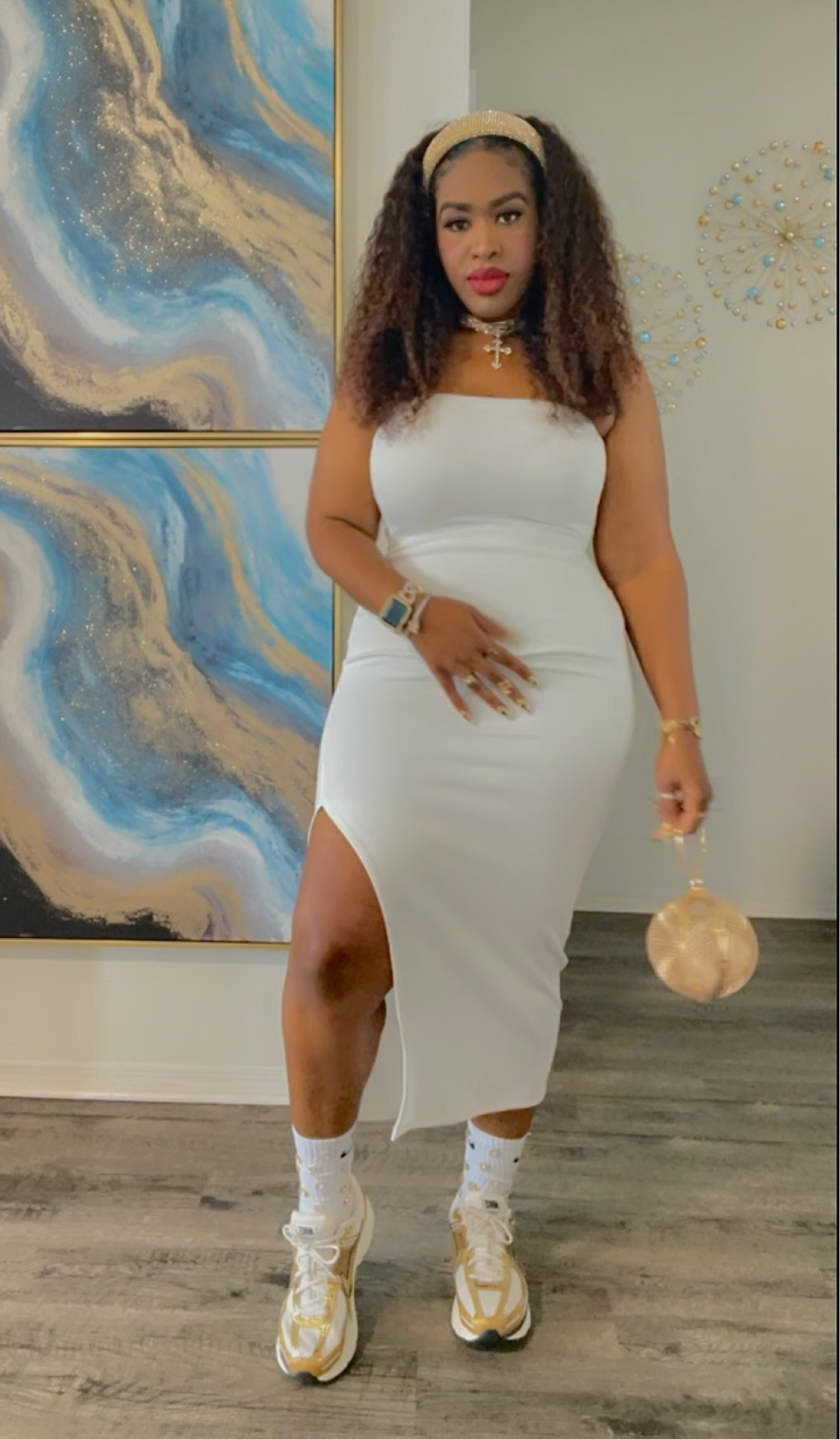 Alright babes! As promised, this week is dedicated to styling my gold a white @nike Vomeros! 

Y’all I’m absolutely in love with these shoes and they’re so comfy! 😩🙌🏾 

Today I styled them with this super cute tube dress that I purchased from FashionNova and some accessories from SHEIN! 

#LTKBacktoSchool #LTKMidsize #LTKShoeCrush