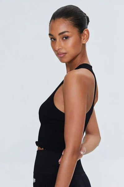 Active Seamless Lettuce-Edge Crop Top | Forever 21