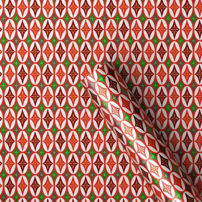 30" 90 sq ft Christmas Roll Wrap Geo Star Print - Wondershop™ | Target