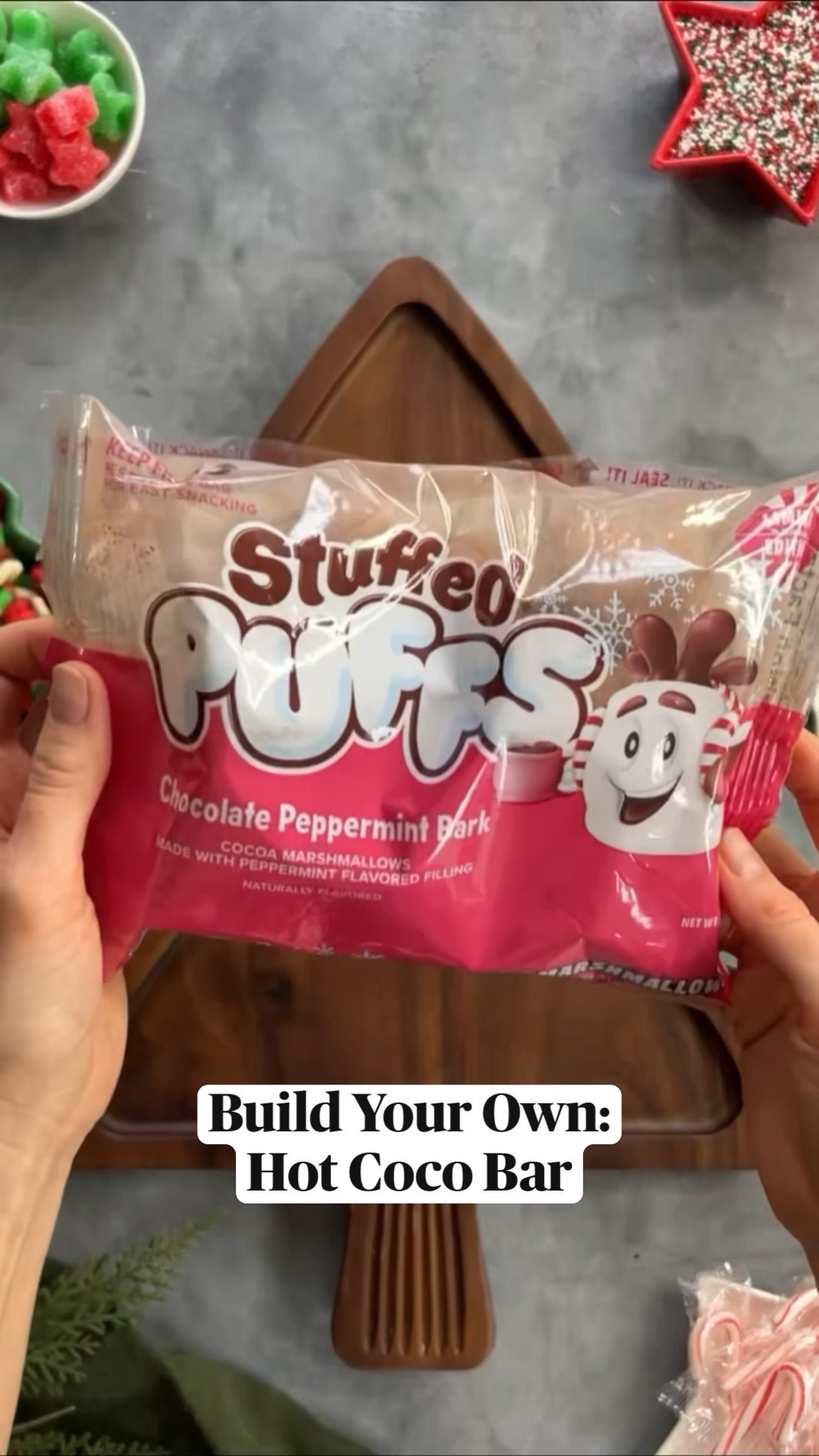 Build Your Own: Hot Coco Bar

1. Grab your board and lay out all of your favorite toppings. (Don’t forget your Stuff Puffs) 
2. Begin mixing your hot coco mix in with Stuff Puffs and Peppermint Bark.
3. Grab your serving toppings and enjoy! 

Never a disappointment with a great recipe:
https://ainttooproudtomeg.com/


Cranberry Brie Bites
Cranberry brie bites might just be the easiest  appetizer I’ve ever made–all you need is three ingredients, 10 minutes, and some hungry people to please. This is my take on baked brie in puff pastry and let me tell you, these phyllo cups are a game changer. Instead of cutting up pieces of puff pastry and waiting for them to bake, the pre-made phyllo shells put you way ahead of the game. 

1. Preheat the oven to 350°F and line a baking sheet with parchment paper. 
2. Place the phyllo cups on the prepared sheet about 1 inch apart. Add one brie cube to each cup. Bake for 5-8 minutes, or until the cheese is melted and bubbling slightly.
3. Remove from the oven and transfer to a serving platter. Top each cup with about 1 teaspoon cranberry sauce.

#HappyHolidays #Recipe #Pastry #PuffPastry #HolidayParty #Appetizer #Food
https://www.instagram.com/p/Cl4d5pYAo0k/

#LTKSeasonal #LTKGiftGuide #LTKHoliday