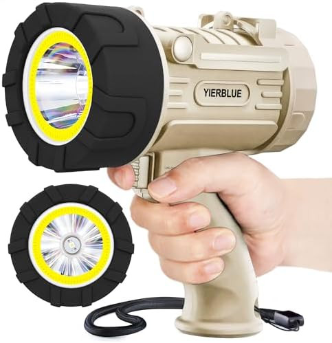 YIERBLUE Rechargeable Spotlight Floodlight Combo 2200,000 High Lumen LED, IP67 Waterproof Spot Li... | Amazon (US)