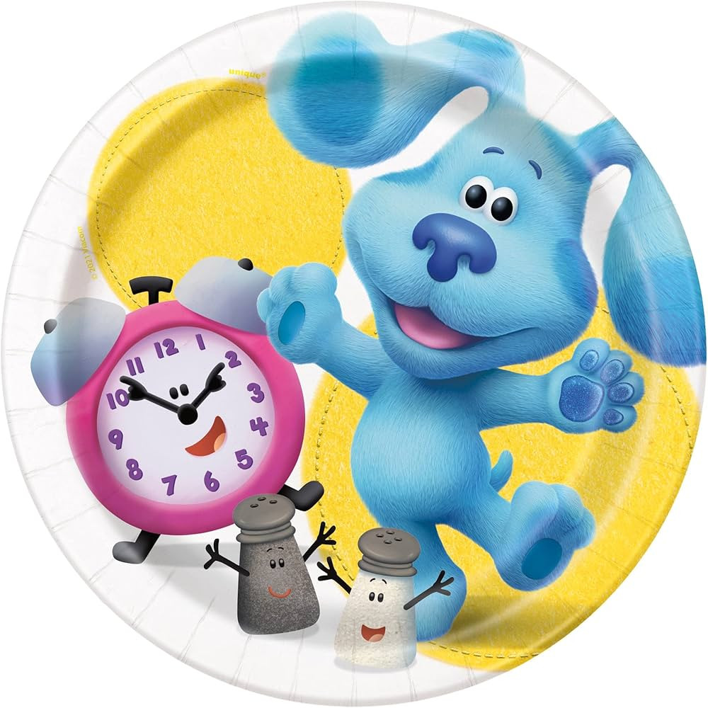 Blue's Clues Round Dessert Plates - 7" (Pack of 8) - Unique & Premium Quality Material - Multicol... | Amazon (US)