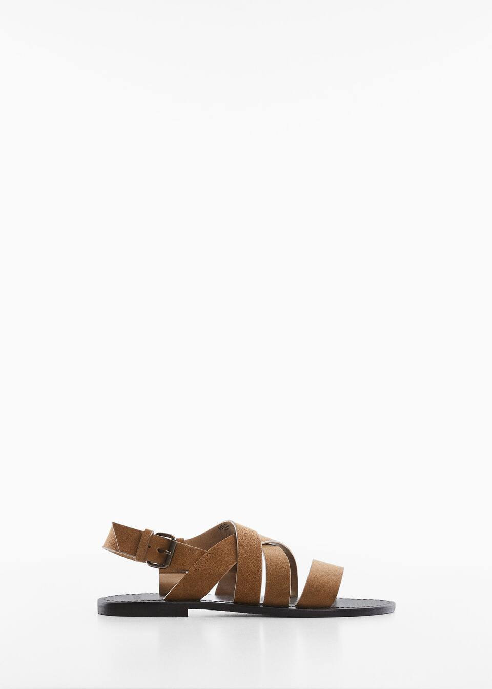 Split suede sandal with straps -  Men | Mango Man USA | MANGO (US)