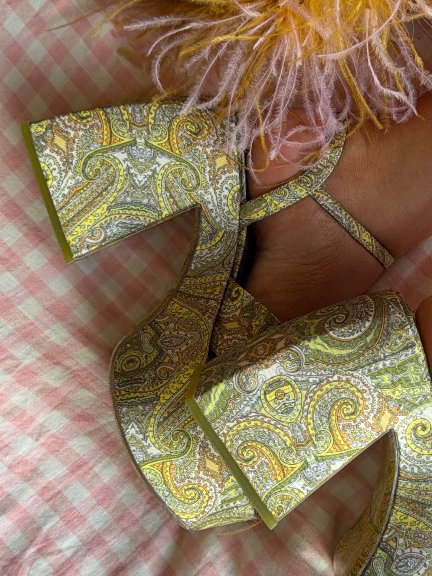 Size 10 in this polka dot feather dress (obsessed!!) I would take an 8 if I want pregnant. It has great length too I’m 5’ 5” and it’s mid to low thigh. Comfortable and so cute!! Platforms are amazing actually very easy to walk in and comfy. True to size! 

#featherdress #babyshowerdress #bresheppard #thirdtrimester #playformheels #polkadots #birthdaydress