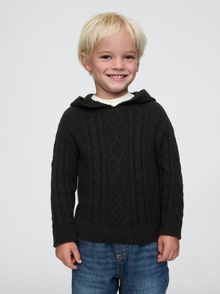 Baby &amp;amp; Toddler Hooded Cable-Knit Sweater | Gap (US)