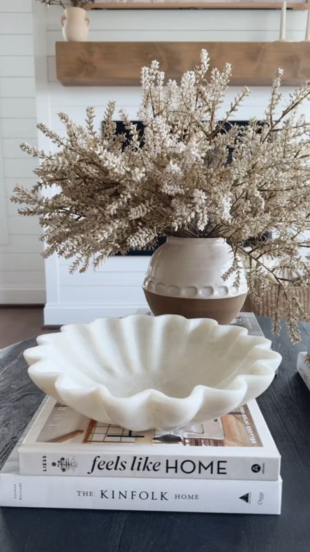 Scalloped marble bowl is from HomeGoods but I am linking similar one from Amazon! 

Coffee table on sale for $560 (original price $700) & rug is 10% off with code RUGCHARLOTTE10. 🤎

#LTKFindsUnder50 #LTKSeasonal #LTKHome