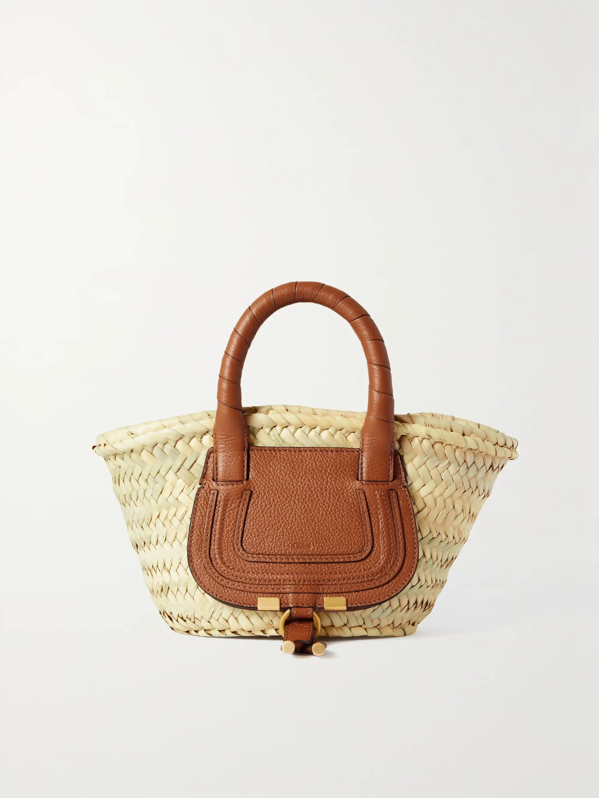 Marcie raffia and textured-leather tote | NET-A-PORTER (UK & EU)