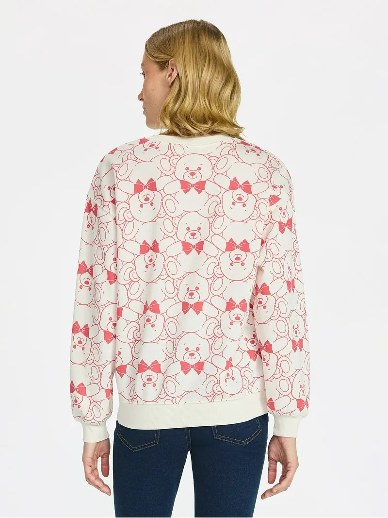 Women's Teddy Bear Graphic Fleece Sweatshirt, Sizes XXS-XXL | Walmart (US)