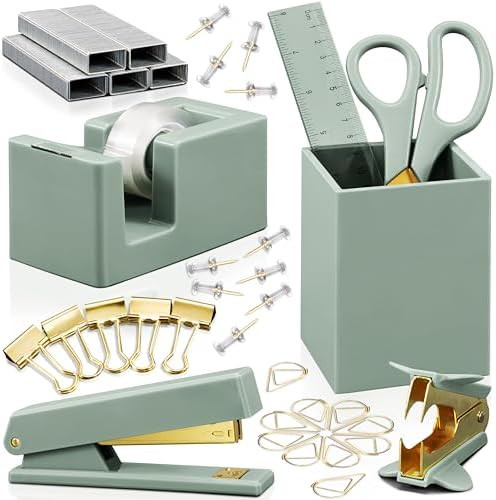 Aesthetic Desk Accessories Set - A Complete Desktop Organizer Set For Women Enhances Any Office D... | Amazon (US)