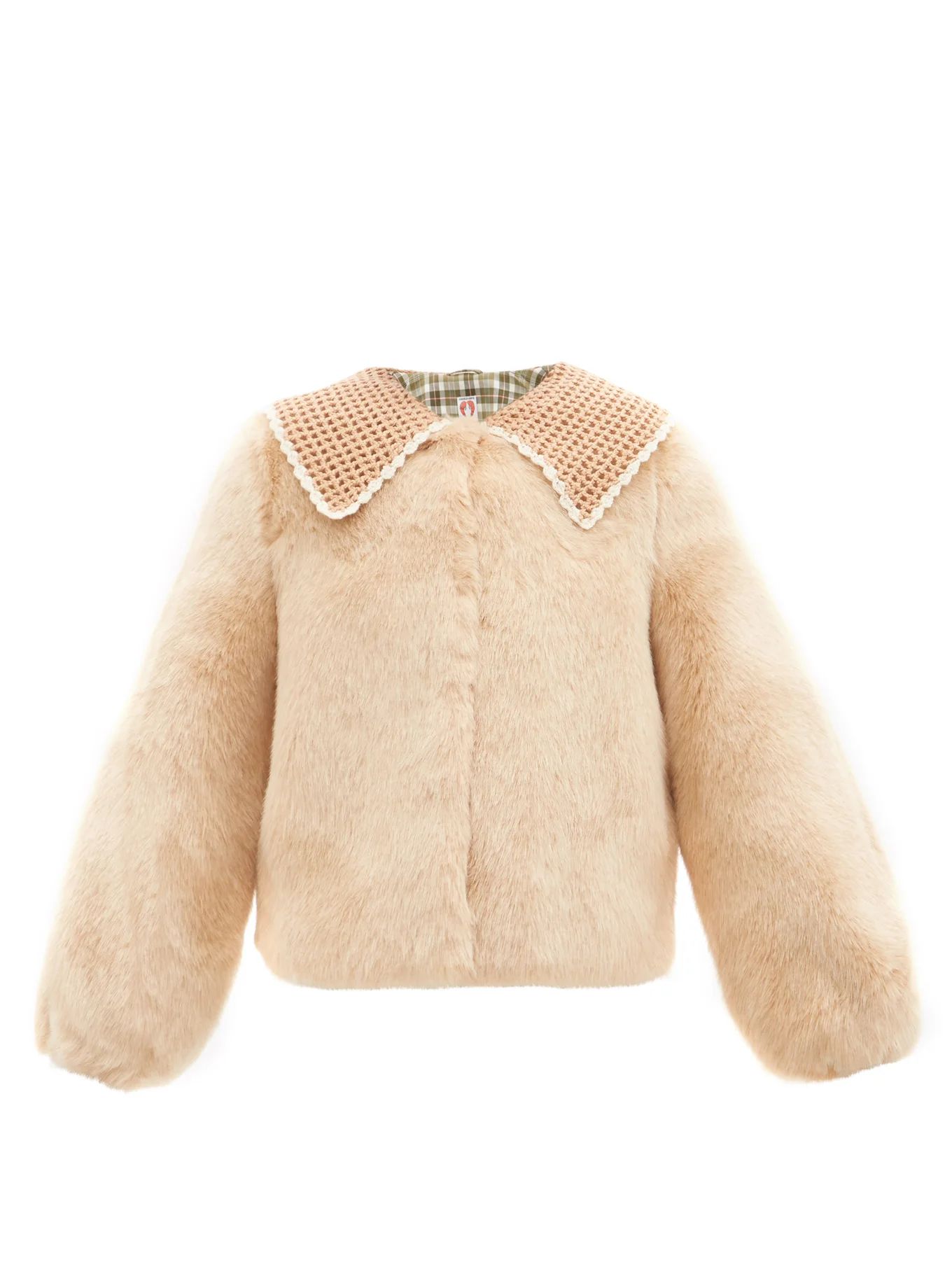 Ralph crochet-collar faux-fur jacket | Shrimps | Matches (US)