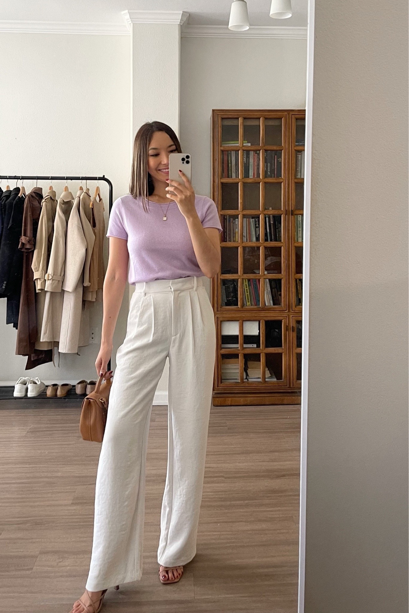 Baby shower/ brunch outfit with a pop of lilac - lighter “crepe” tailored work pants from A&F 20% off this weekend - limited sizes left!

Lilac top - xs 
Work pants - wearing size 25

Versatile for work for casual outfits 

#LTKunder100 #LTKsalealert #LTKSeasonal