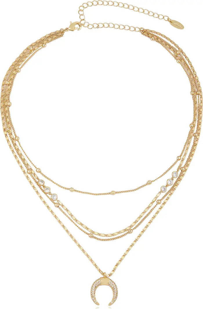 Crescent Horn Multistrand Pendant Necklace | Nordstrom