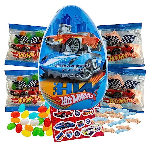 Hot Wheels Cars Surprise Egg Gifts for Boys, Pre-Filled Plastic Jumbo Prize with Individually Wra... | Amazon (US)