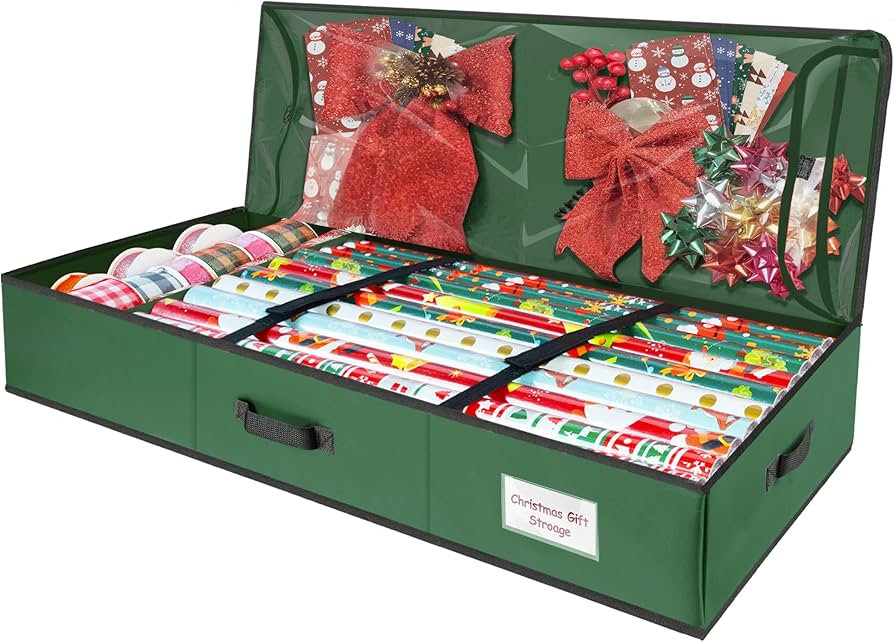 VoMii Wrapping Paper Organizer Storage,40 Inch Gift Wrap Organizer Storage Container Holder Under... | Amazon (US)