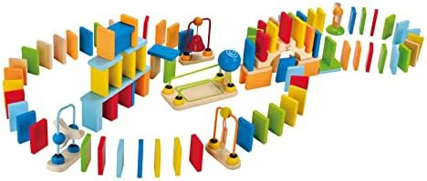 Dynamo Wooden Domino Set by Hape | Award Winning Domino Racing Building Block Set for Kids, 107 S... | Amazon (US)