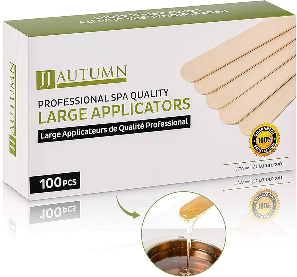 Wooden Wax Sticks for Hair Removal 100 Pcs Large Wood Popsicle Sticks for Waxing Tongue Depressor... | Amazon (US)
