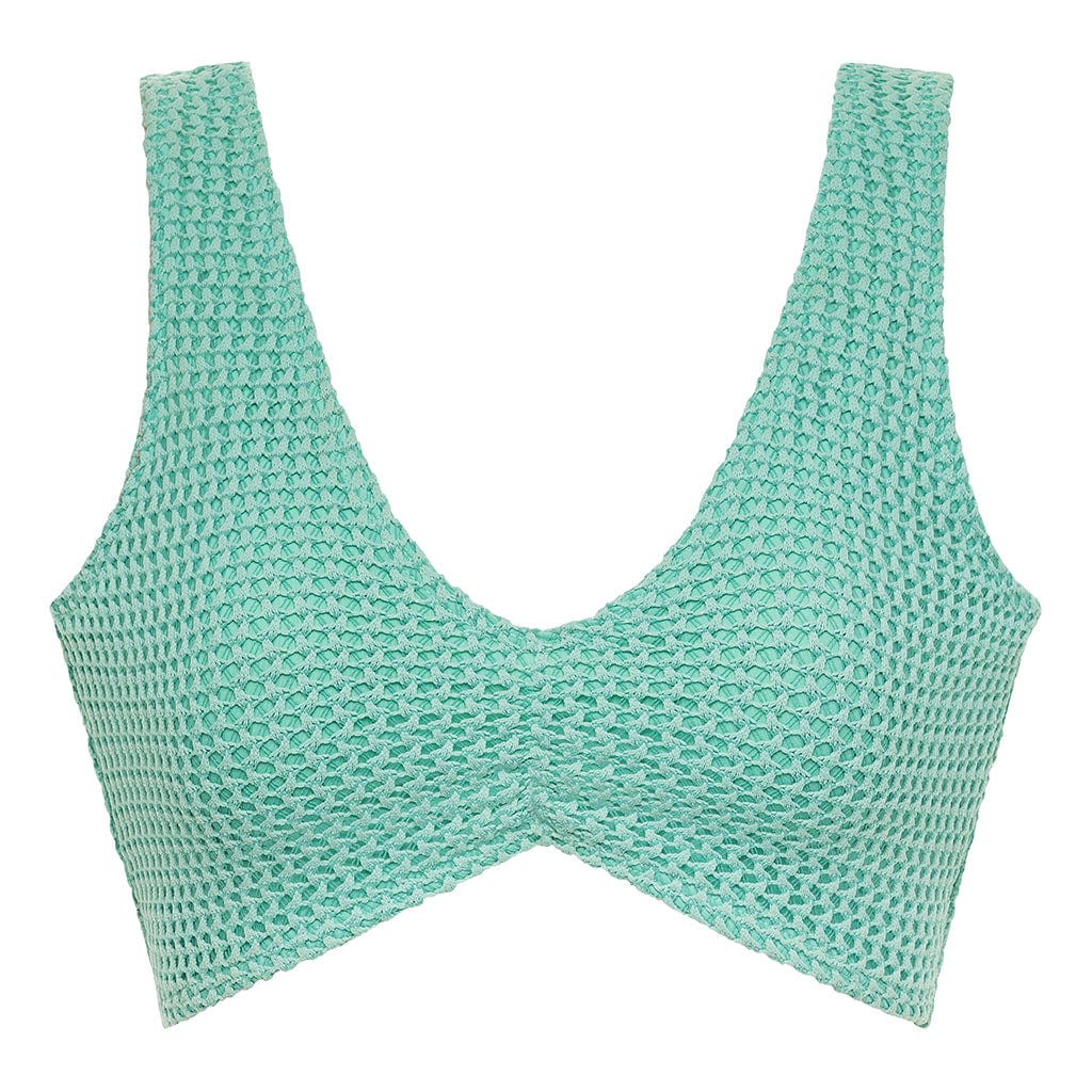 Turquoise Crochet Kim Variation Bikini Top | Montce