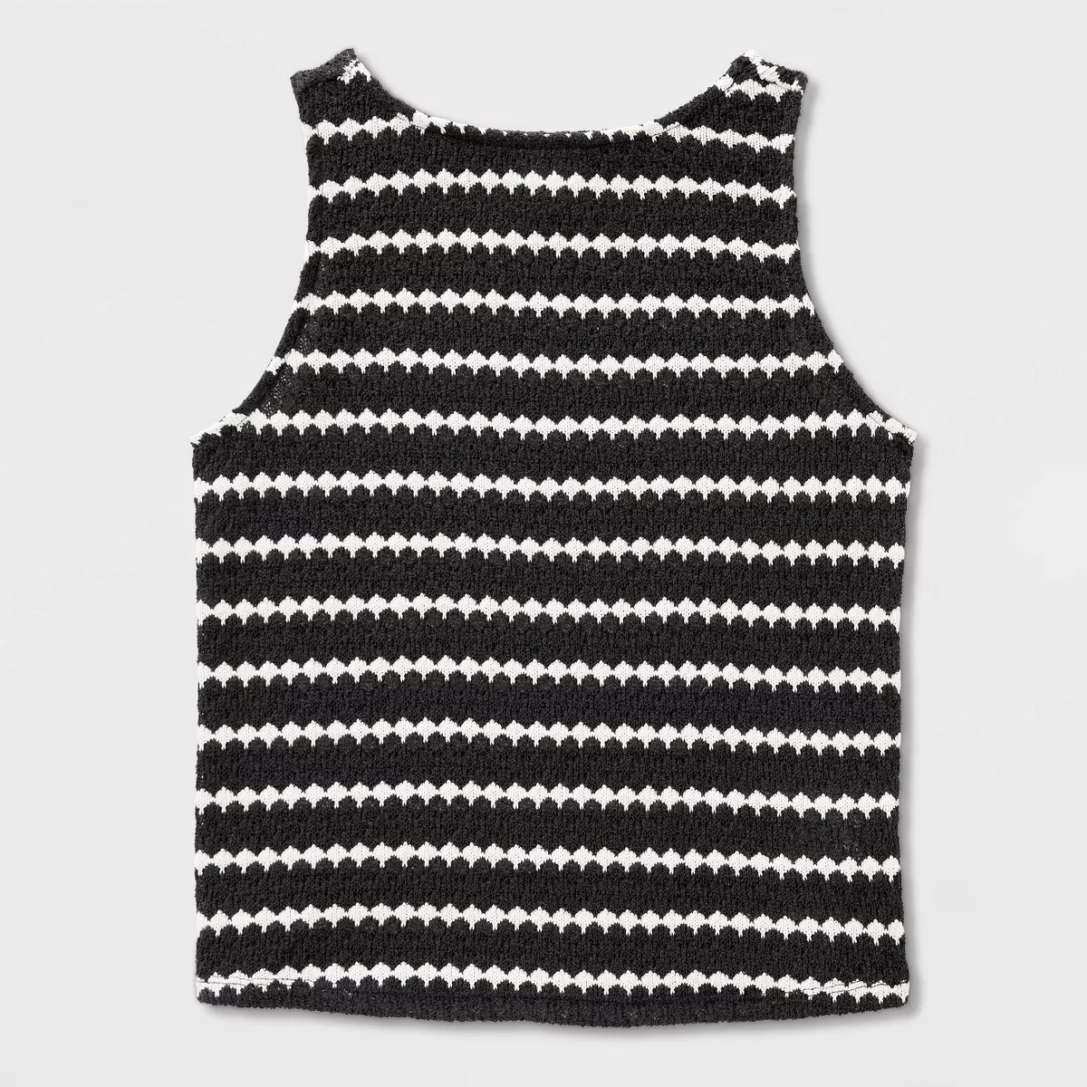 Women's Textured Tank Top - A New Day™ Black/Cream XS | Target