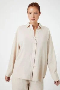 Oversized Button-Down Shirt | Forever 21 (US)