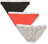 Calvin Klein Women's Carousel Logo Cotton Stretch Bikini Panties, 3 Pack | Amazon (US)