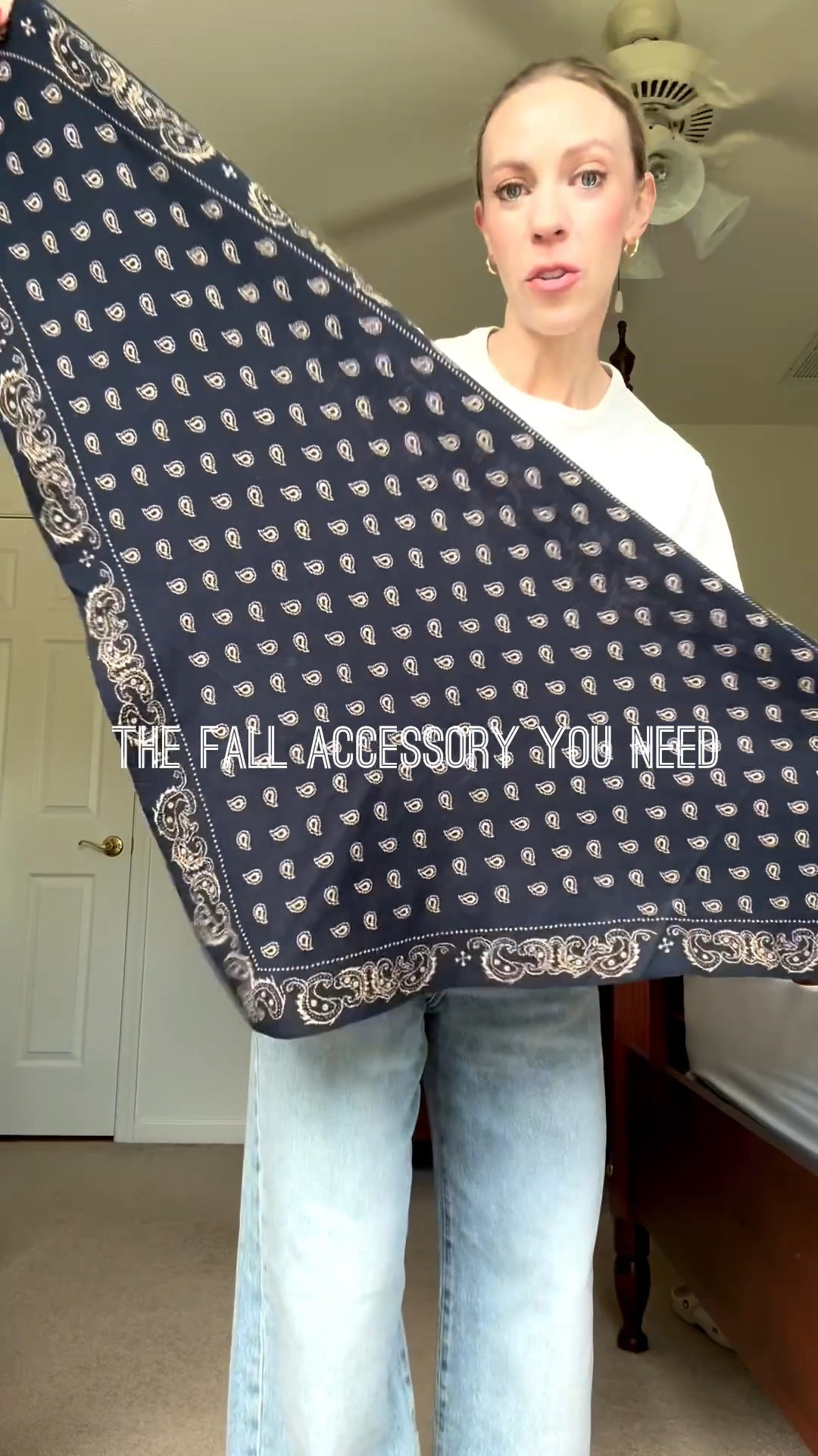 This bandana scarf is such a great fall investment - it will make any of your basics or old pieces feel brand new again and can be styled so many ways!

#LTKSeasonal #LTKOver40 #LTKgrwm