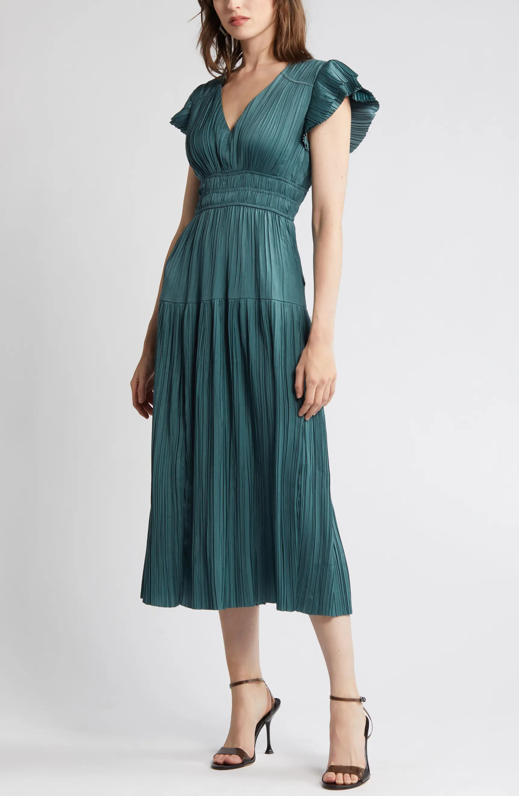 Plissé Midi Dress | Nordstrom