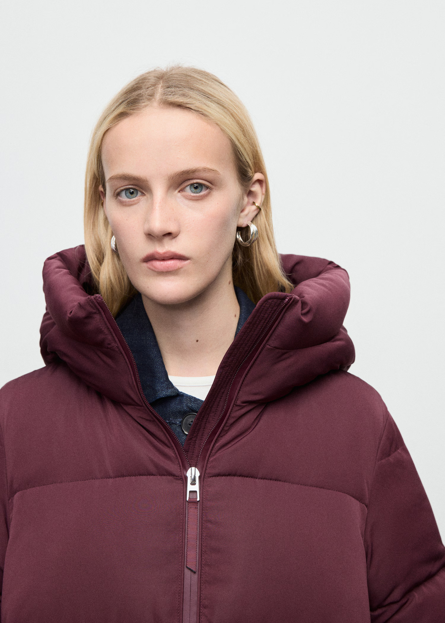 Langer gesteppter Anorak mit Kapuze - Damen | MANGO Österreich | Mango EU