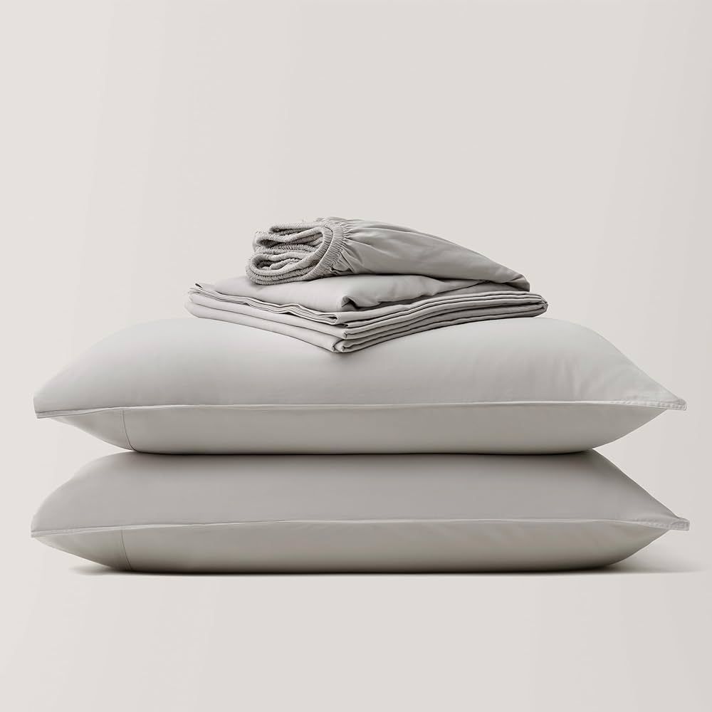 Double Stitch by Bedsure Cotton Tencel Sheet Set - King Sheet Set Breathable, Soft Luxury Bedding... | Amazon (US)