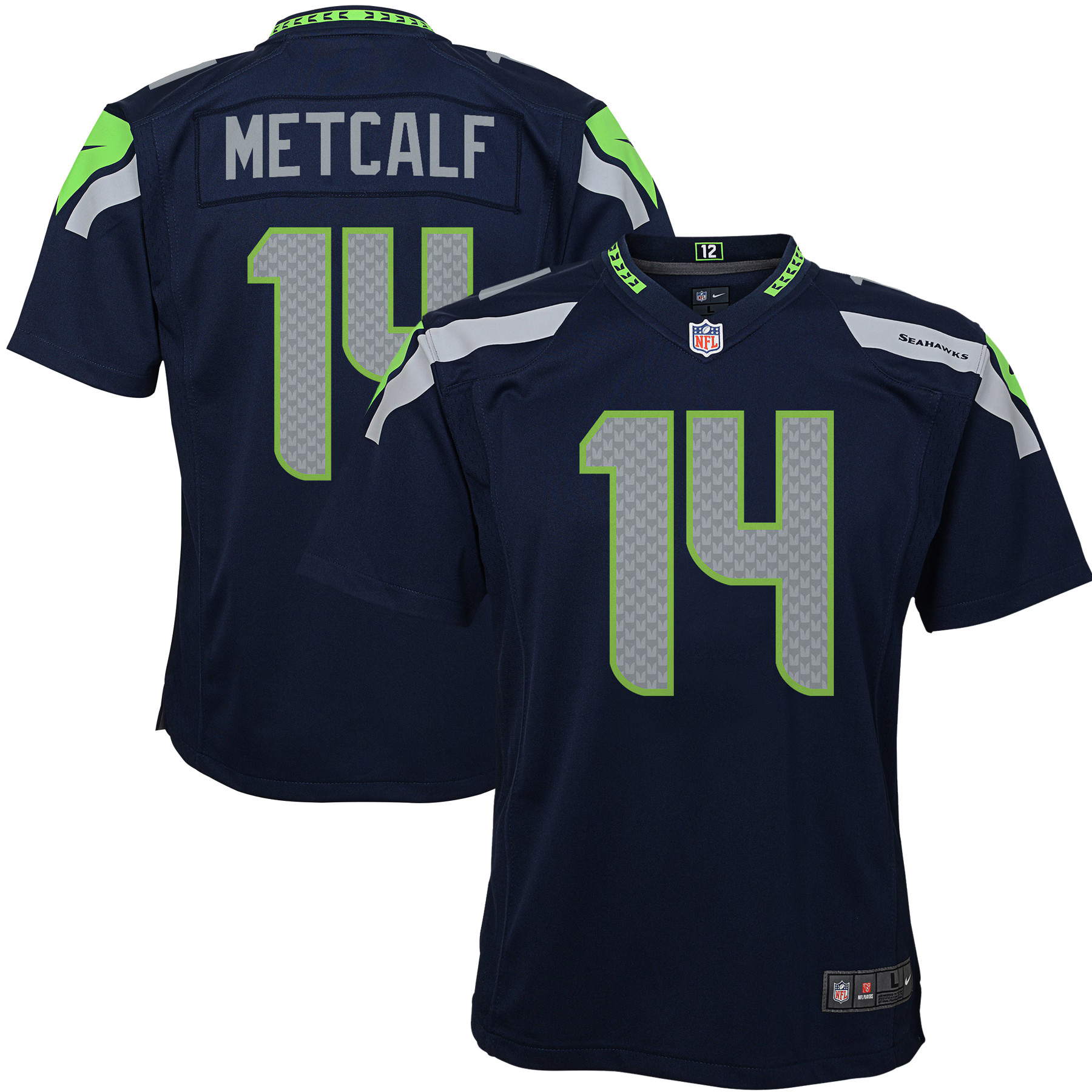 Youth Seattle Seahawks DK Metcalf Nike Navy Game Jersey | NFL Shop