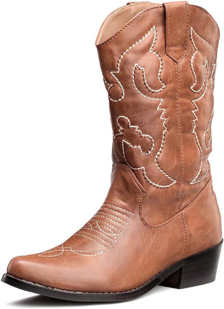 SheSole Cowboy Boots for Women Wide Calf Cowgirl Boots Western Boots Pointed Toe | Amazon (US)