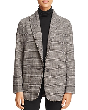 Joie Jemora B Frayed Plaid Blazer | Bloomingdale's (US)