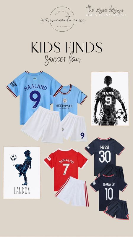 My boys are soccer fans so we are always looking at jerseys! Their bedroom prints are from here too. 

Etsy
Soccer
Messi
Ronaldo
Soccer kids
Kids style
Kids finds
Soccer jersey
Soccer ball

#LTKstyletip #LTKHoliday #LTKkids